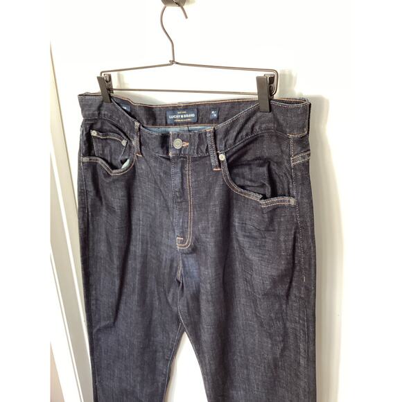 Lucky Brand Men's 410 Athletic Slim Fit Straight Leg Jeans Blue Size 38/34 - Picture 3 of 13